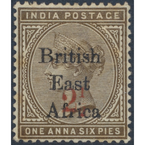 135 - Kenya, Uganda and Tanganyika. QV-QEII M/U coln in a single binder, incl 1890 ½d on 1d unused, 1890-9... 