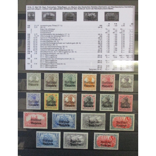 182 - Bavaria. Early to middle M/UM coln in a single stockbook, incl range of blocks. (V)