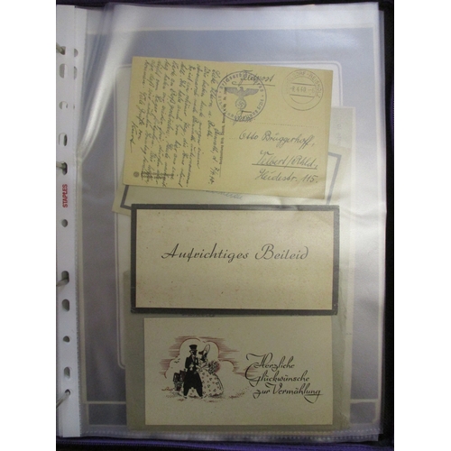 186 - Germany. Ephemera coln in a large binder, mostly Third Reich, with genealogy interest, incl a range ... 