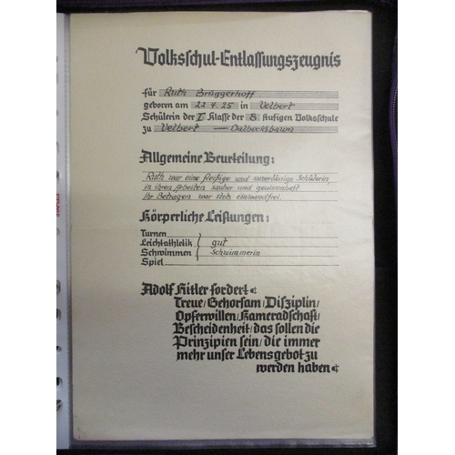 186 - Germany. Ephemera coln in a large binder, mostly Third Reich, with genealogy interest, incl a range ... 