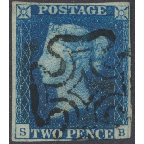 235 - QV U/unused seln, incl 1840 1d black U range (x4, varied margins, one with major thins), 1840 2d blu... 