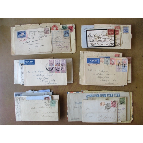 29 - World postal history accum in 2 albums and much loose material, incl GB 1d red covers range (incl th... 