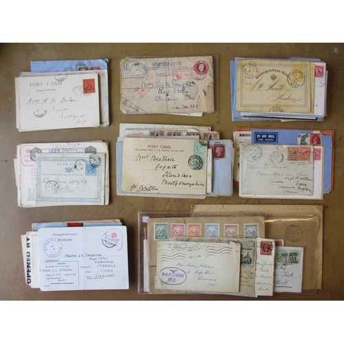 29 - World postal history accum in 2 albums and much loose material, incl GB 1d red covers range (incl th... 