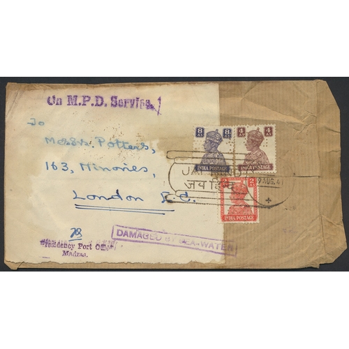 29 - World postal history accum in 2 albums and much loose material, incl GB 1d red covers range (incl th... 