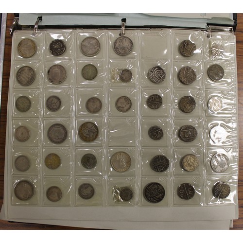 584 - Collection of worldwide coinage in one album, generally very fine with some better, including ranges... 