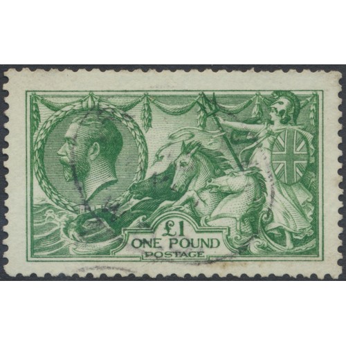 243 - KEVII-KGVI M/U seln on stockcards, incl 1902-10 2/6d to £1 U (x2, one with diagonal crease) and a fu... 