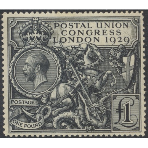 243 - KEVII-KGVI M/U seln on stockcards, incl 1902-10 2/6d to £1 U (x2, one with diagonal crease) and a fu... 