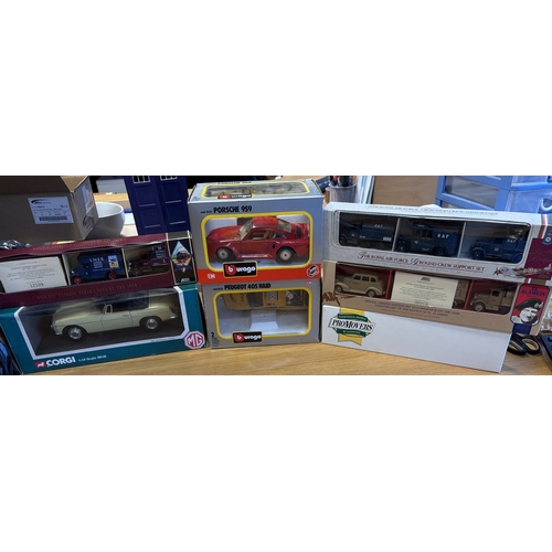 147 - Collection of model vehicles and figures, generally excellent in excellent boxes, including Wells Fa... 