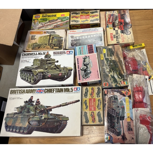 151 - Collection of mostly model vehicles and vehicle kits, generally excellent in excellent boxes where a... 