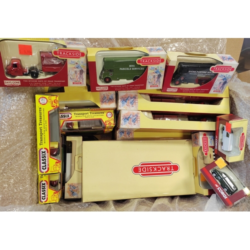 172 - Collection of  boxed and unboxed cars, vans, buses etc. generally excellent with Burago, Corgi, Lled... 