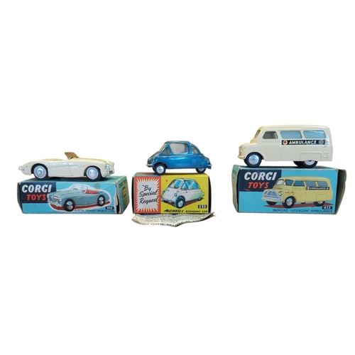 223 - Corgi. Range generally good to good plus in mostly fair to good plus boxes with No.200 Ford Consul S... 