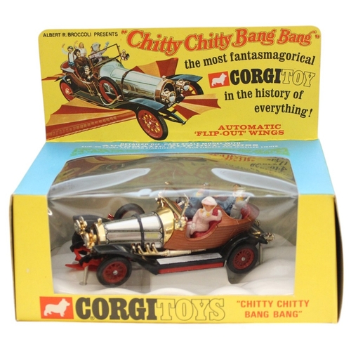 246 - Corgi. No. 266 'Chitty Chitty Bang Bang' complete with four figures and retractable wings, near mint... 