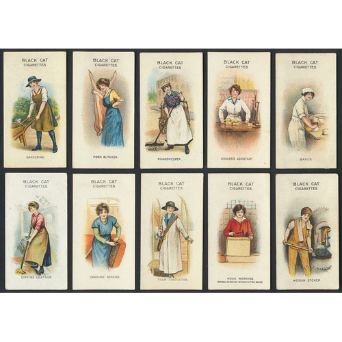 25 - Carreras. Complete set in plastic sleeves with 1916 Women on War Work generally good. Cat. £500. (R)