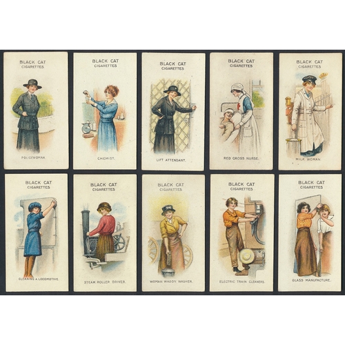 25 - Carreras. Complete set in plastic sleeves with 1916 Women on War Work generally good. Cat. £500. (R)