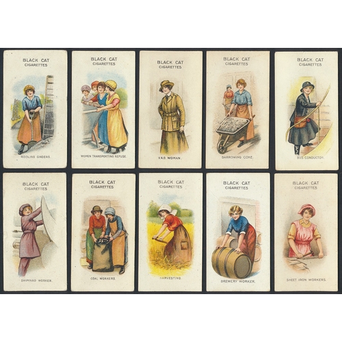 25 - Carreras. Complete set in plastic sleeves with 1916 Women on War Work generally good. Cat. £500. (R)