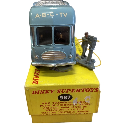 267 - Dinky. Supertoys 987 ABC TV Mobile Control Room, including camera, cameraman and wires. Excellent co... 