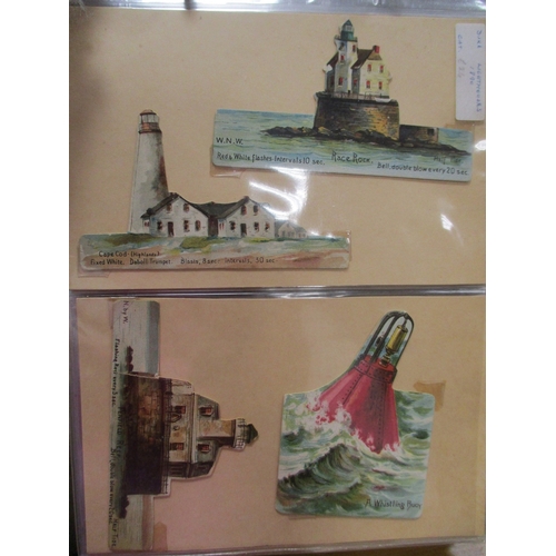 31 - W. Duke. Part set in slot in cards and plastic sleeves with 1890 Lighthouses, some worn edges and te... 