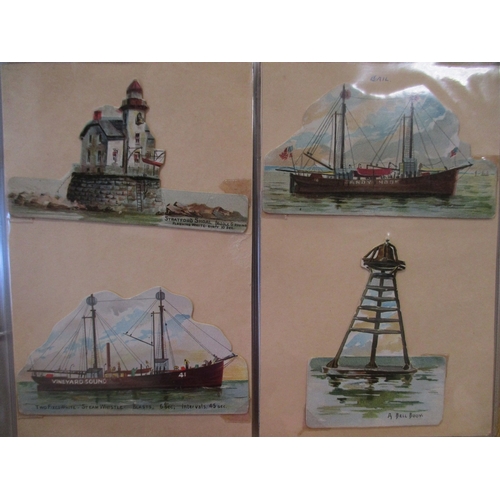 31 - W. Duke. Part set in slot in cards and plastic sleeves with 1890 Lighthouses, some worn edges and te... 