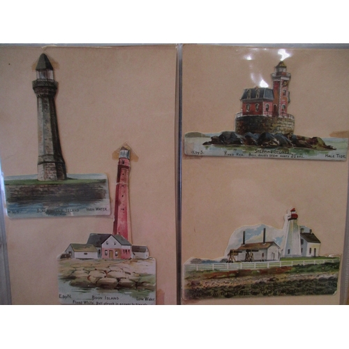 31 - W. Duke. Part set in slot in cards and plastic sleeves with 1890 Lighthouses, some worn edges and te... 