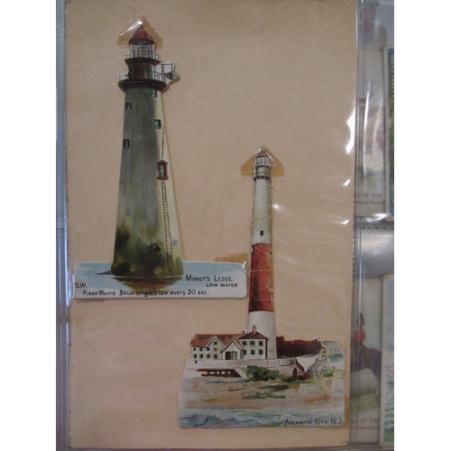 31 - W. Duke. Part set in slot in cards and plastic sleeves with 1890 Lighthouses, some worn edges and te... 