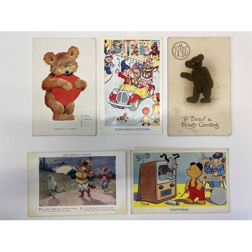 39 - Misc. loose coln. of vintage and later cards incl. Fairytales, Nursery Rhymes, Teddy Bears, Sooty, N... 