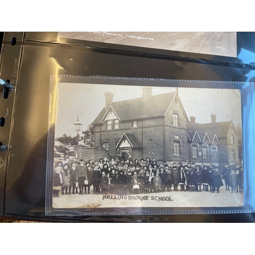 54 - Kent. Hollingbourne. Coln. in a modern album with street scenes, parks, houses, school groups, churc... 