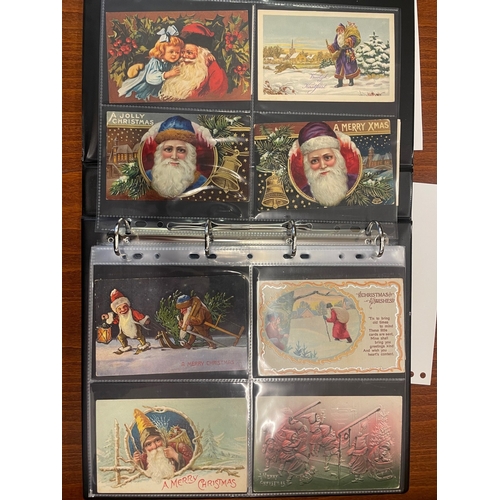 70 - Greetings. Mainly Christmas coln. in modern album and slipcase. Father Christmas (qty. 71) with main... 