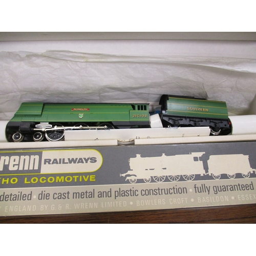 723 - Wrenn. OO gauge SR Streamlined Bullied Pacific 4-6-2 21C103 'Plymouth' green No W2266 generally exce... 