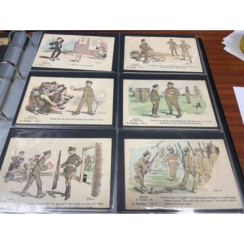 76 - Military. WWI coln. in large modern album some French pub. but mainly British incl. propaganda serie... 