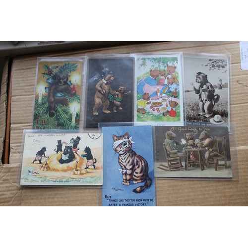 39 - Misc. loose coln. of vintage and later cards incl. Fairytales, Nursery Rhymes, Teddy Bears, Sooty, N... 