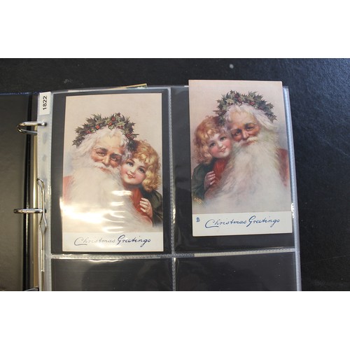 71 - Greetings. Father Christmas coln. in modern album and slipcase with red, green, purple, brown, blue ... 