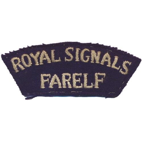 84 - Range of cloth shoulder titles, with:
1. Royal Devon Yeomanry cloth shoulder title, yellow embroider... 
