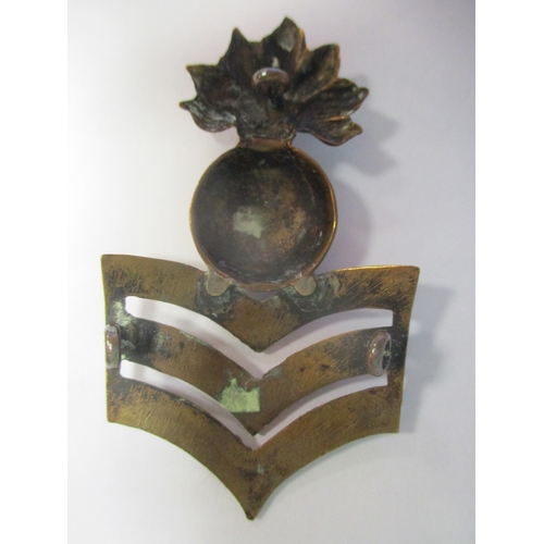 83 - Royal Marine Artillery 1855-57 undress cap badge range with Lance-Sergeant, Bombardier and Lance-Bom... 