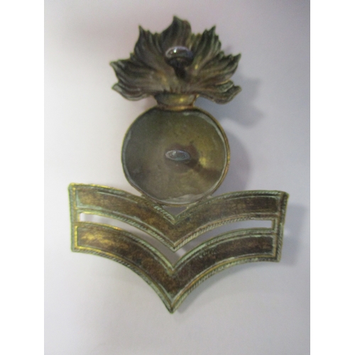 83 - Royal Marine Artillery 1855-57 undress cap badge range with Lance-Sergeant, Bombardier and Lance-Bom... 