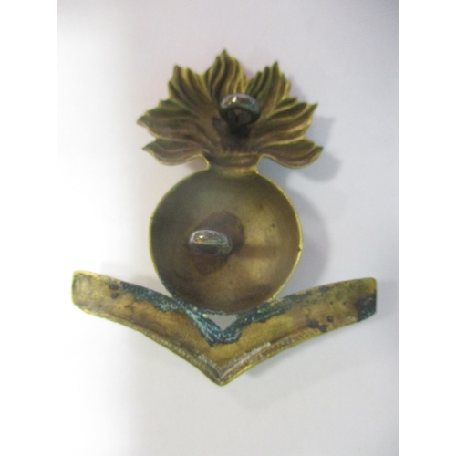 83 - Royal Marine Artillery 1855-57 undress cap badge range with Lance-Sergeant, Bombardier and Lance-Bom... 