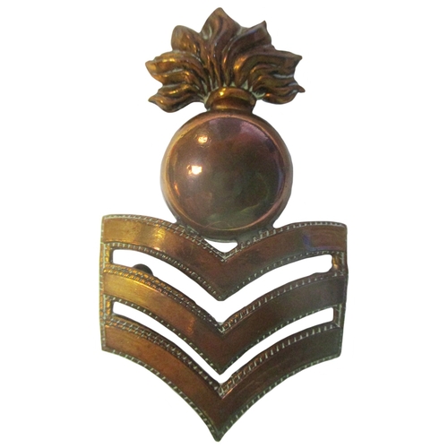 83 - Royal Marine Artillery 1855-57 undress cap badge range with Lance-Sergeant, Bombardier and Lance-Bom... 