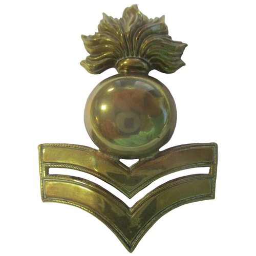 83 - Royal Marine Artillery 1855-57 undress cap badge range with Lance-Sergeant, Bombardier and Lance-Bom... 