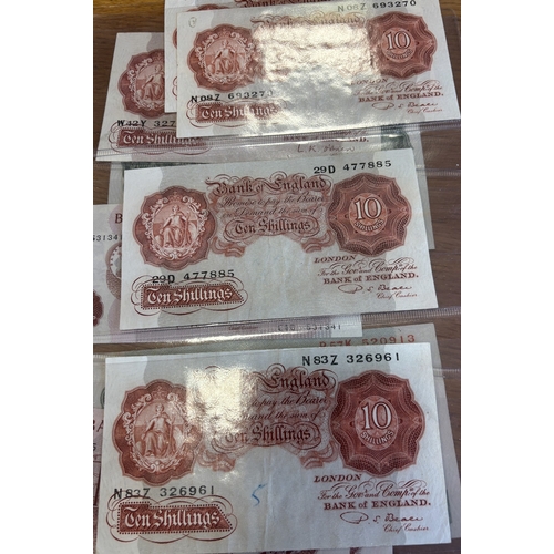 93 - Collection in plastic wallets, generally extremely fine, including Catterns 1930 £1 O28, Beale 1950 ... 