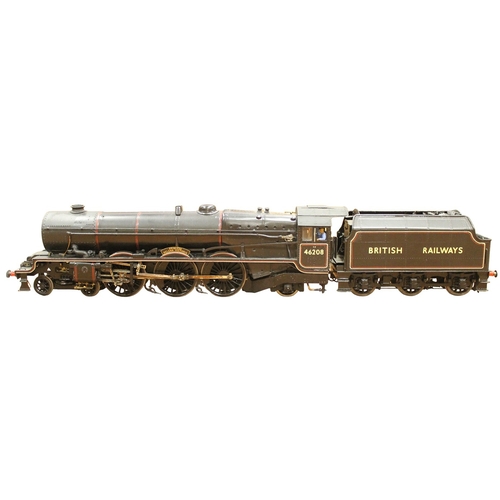 O gauge kit built 4-6-2 BR 46208 'Princess Helena Victoria' black with red lining locomotive with tender, assembled and painted to a very high standard in wooden case. (B)