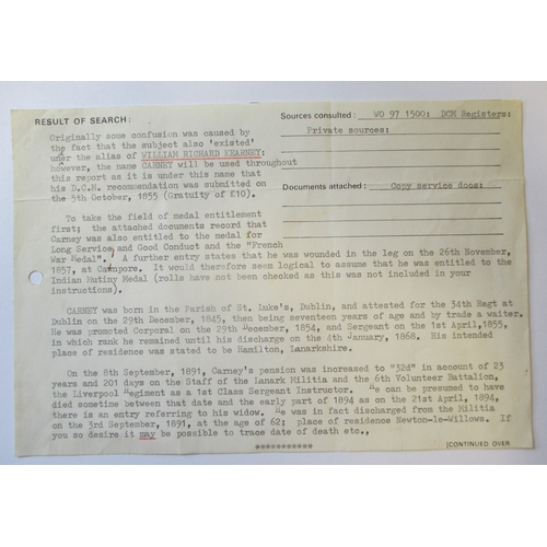 11 - Crimean Distinguished Conduct Medal, 1854 Crimea Medal (officially impressed) Sebastopol clasp, QV s... 