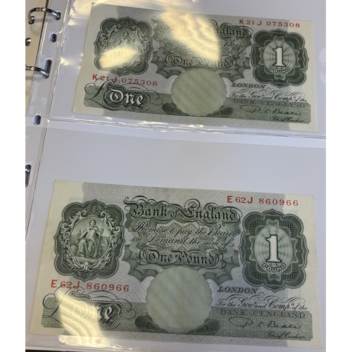 83 - Collection in one album, generally very fine to extremely fine, including Mahon 1928 £1 A13 271361 f... 