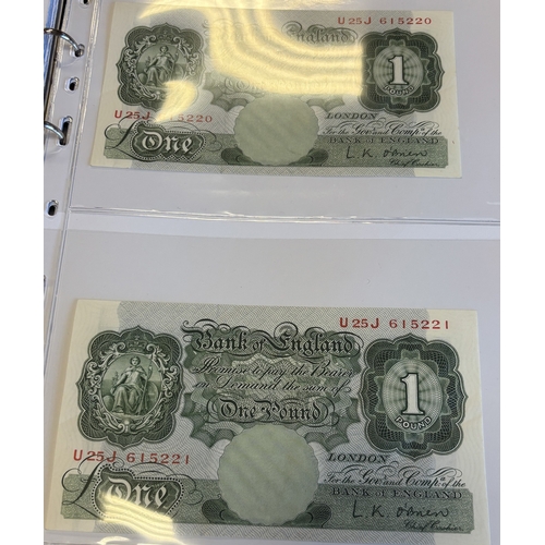 83 - Collection in one album, generally very fine to extremely fine, including Mahon 1928 £1 A13 271361 f... 