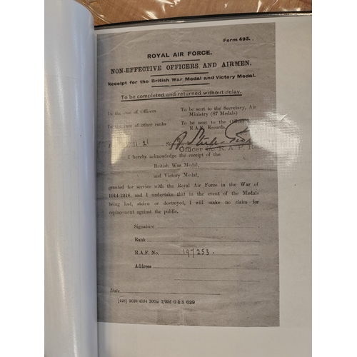 1 - Royal Air Force range in mixed condition with:
1. BWM & Victory Medal to 164534. 3. A.M. H.J. Bibbe.... 