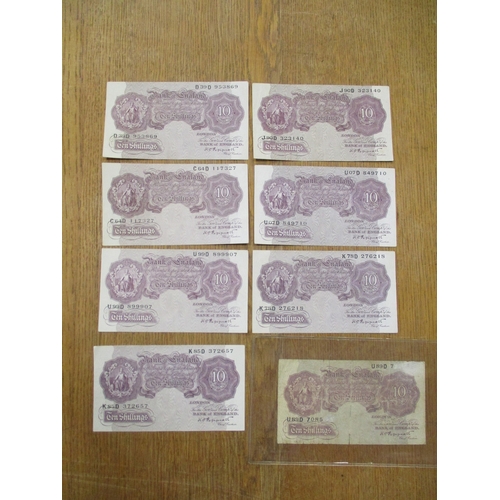 122 - K.O. Peppiatt. Collection of emergency issues with £1 1940 U07D, Y29D, Z35D, L05E, N22E, O15H, T73H,... 