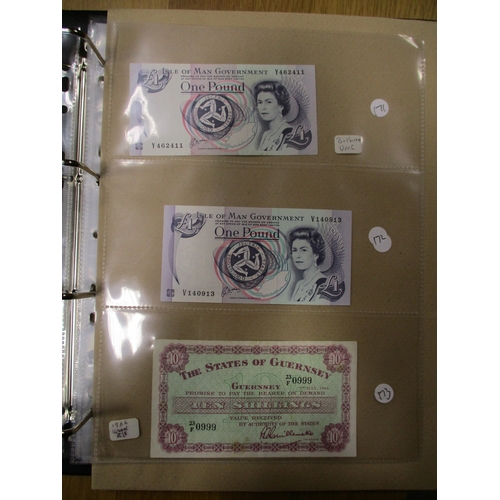 168 - Collection of various £100, £50, £20, £10, £5 and £1 issues in album, generally extremely fine to un... 