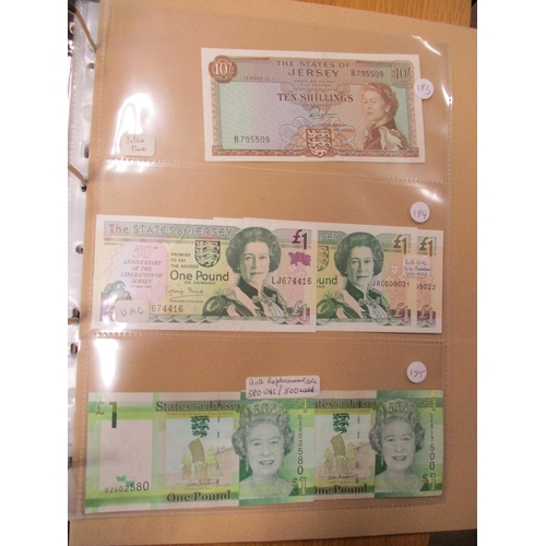 168 - Collection of various £100, £50, £20, £10, £5 and £1 issues in album, generally extremely fine to un... 