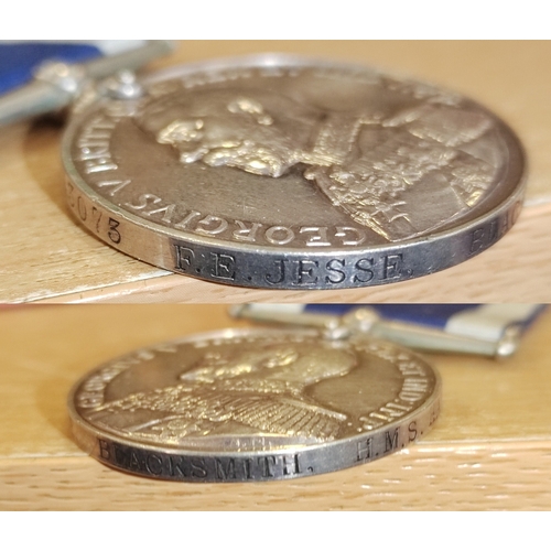 24 - WWI Royal Navy range includes:
1. George V Navy LSGC to 343073 F.E. Jesse. Blacksmith. H.M.S. Hampsh... 