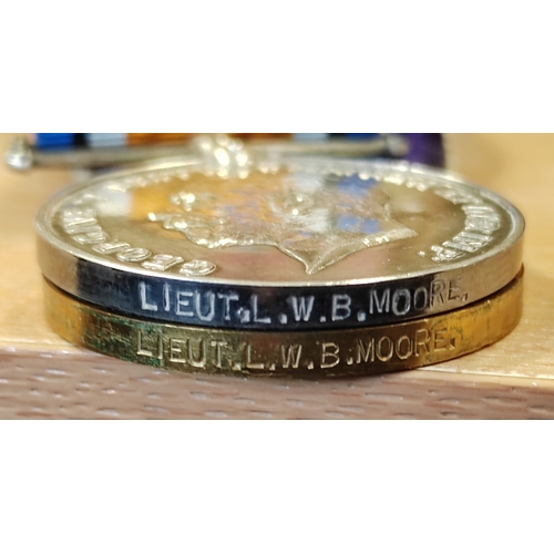 27 - WW1 range with:
1. Trio with 1914-15 Star to Lieut. L.W.B. Moore. R.F.A., BWM and Victory Medal to L... 