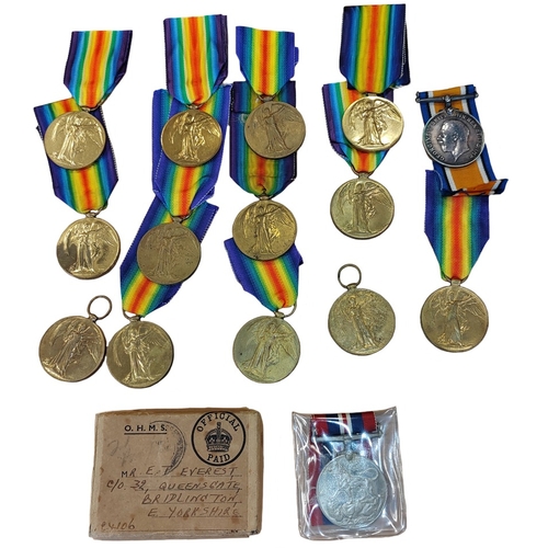 29 - WWI RAMC range with BWM (1), Victory Medal (13) plus WW2 War Medal  in transmittal box attributed to... 