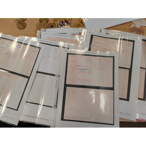 29 - WWI RAMC range with BWM (1), Victory Medal (13) plus WW2 War Medal  in transmittal box attributed to... 